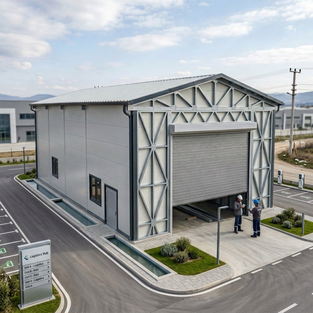 Endüstriyel depo ve hangar yapısı